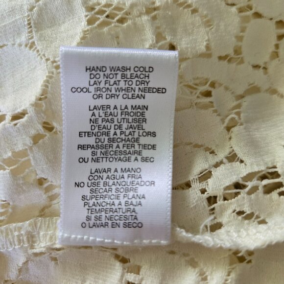 MICHAEL KORS Cream Lace Button Down Shirt 3X - Picture 5 of 5
